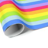 Rainbow-Streifen in leuchtenden Farben, gemusterte Geschenkpapier (Rolleneckpunkt)