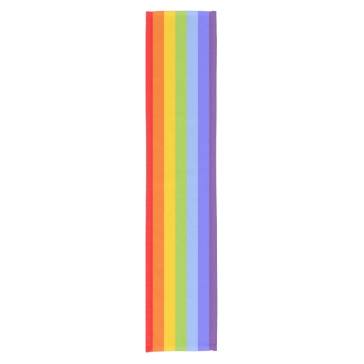 RAINBOW Streifen Muster + Ihre Idee Kurzer Tischläufer (Vorderseite)
