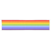 RAINBOW Streifen Muster + Ihre Idee Kurzer Tischläufer (Horizontal)