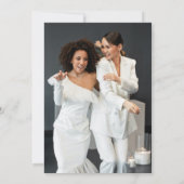 Rainbow & String Lights Post Elopement Celebration Ankündigung (Rückseite)