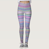 Rainbow Strip Broken Flatscreen TV-Foto Leggings (Vorderseite)