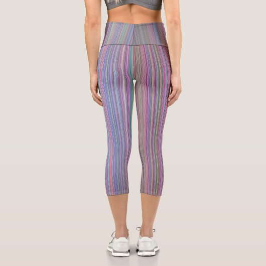 Rainbow Strip Capri Leggings (Rückseite)