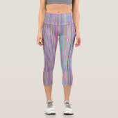 Rainbow Strip Capri Leggings (Vorderseite)