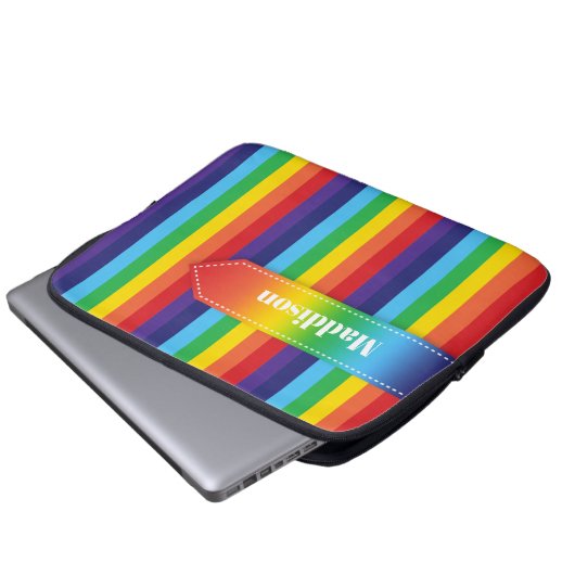 Rainbow Strip Electronics Sleeve mit Name (Vorne Knopf)