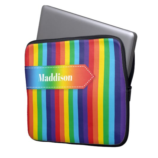 Rainbow Strip Electronics Sleeve mit Name (Vorderseite Links)