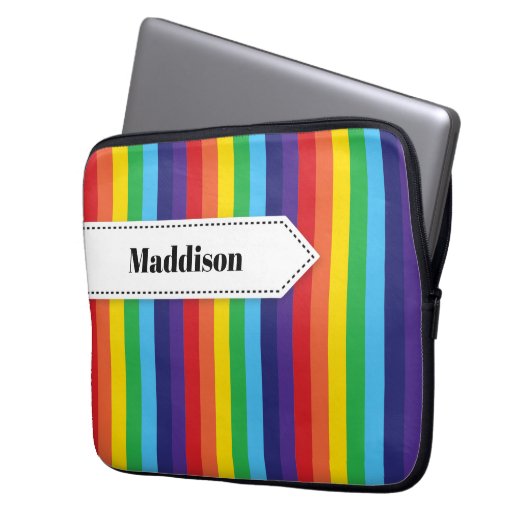 Rainbow Strip Electronics Sleeve mit Name (Vorderseite Links)
