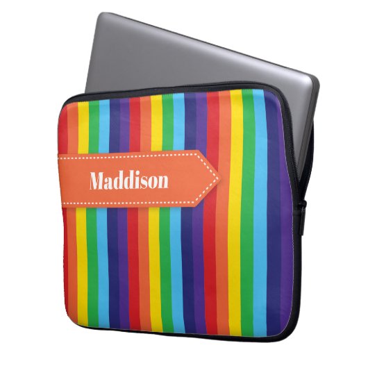 Rainbow Strip Electronics Sleeve mit Name (Vorderseite Links)