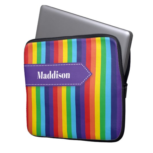 Rainbow Strip Electronics Sleeve mit Name (Vorderseite Links)