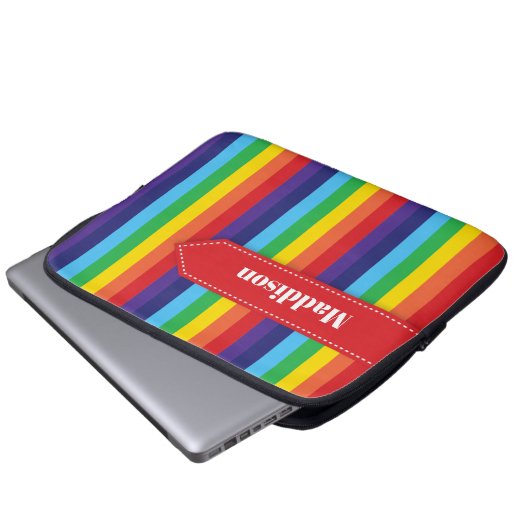 Rainbow Strip Electronics Sleeve mit Name (Vorne Knopf)