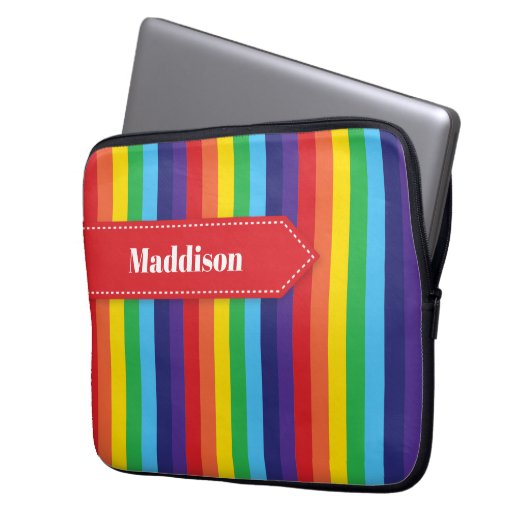 Rainbow Strip Electronics Sleeve mit Name (Vorderseite Links)
