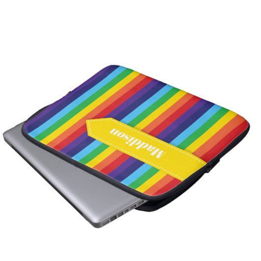Rainbow Strip Electronics Sleeve mit Name (Vorne Knopf)