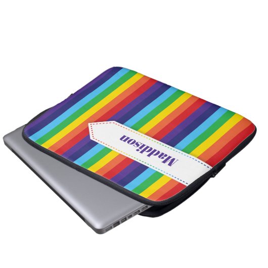 Rainbow Strip Electronics Sleeve mit Name (Vorne Knopf)