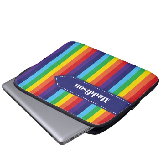 Rainbow Strip Electronics Sleeve mit Name (Vorne Knopf)