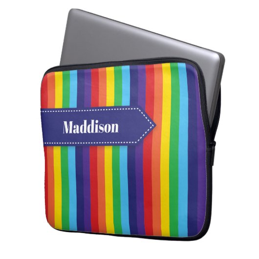 Rainbow Strip Electronics Sleeve mit Name (Vorderseite Links)
