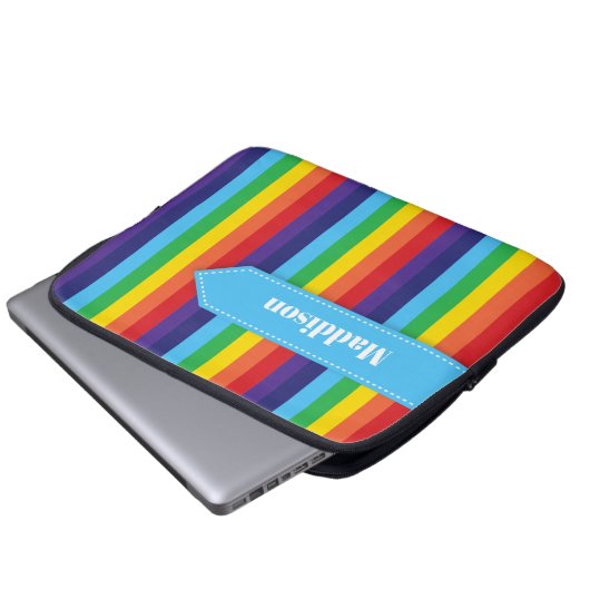 Rainbow Strip Electronics Sleeve mit Name (Vorne Knopf)
