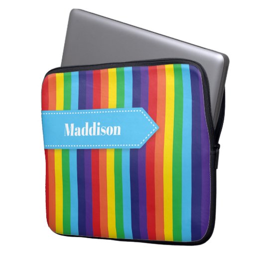 Rainbow Strip Electronics Sleeve mit Name (Vorderseite Links)