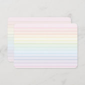 Rainbow Strip Flat Danke Karte (Vorne/Hinten)
