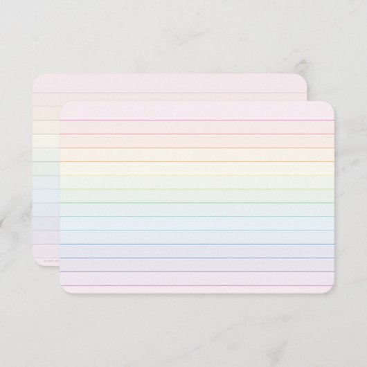 Rainbow Strip Flat Danke Karte (Vorne/Hinten)