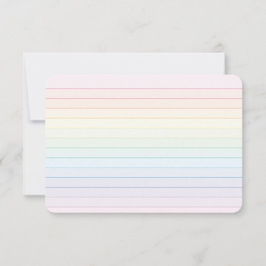 Rainbow Strip Flat Danke Karte (Vorderseite)