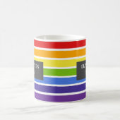 Rainbow Strip Individuellen Namens Brew Kaffeetasse (Mittel)