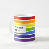 Rainbow Strip Individuellen Namens Brew Kaffeetasse (Vorderseite Links)