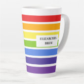 Rainbow Strip Individuellen Namens Brew Milchtasse (Rechte Ecke)