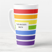 Rainbow Strip Individuellen Namens Brew Milchtasse (Linke Ecke)