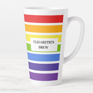 Rainbow Strip Individuellen Namens Brew Milchtasse