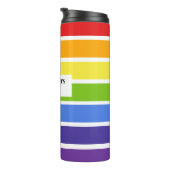 Rainbow Strip Individuellen Namens Brew Thermosbecher (Nach rechts gedreht)
