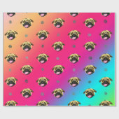 Rainbow Strip Mops Wrapping Paper Geschenkpapier (Flach)