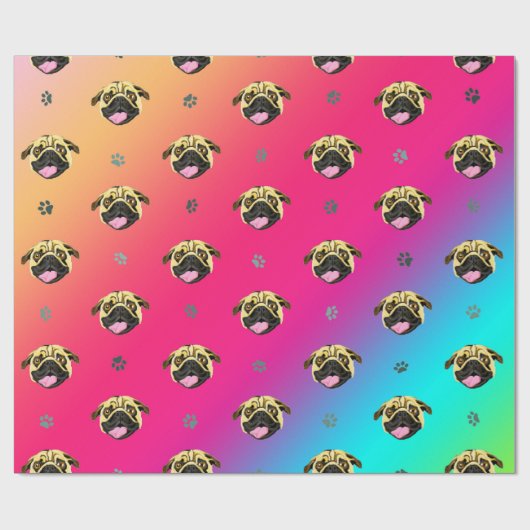 Rainbow Strip Mops Wrapping Paper Geschenkpapier (Flach)