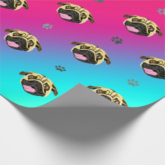 Rainbow Strip Mops Wrapping Paper Geschenkpapier (Ecke)