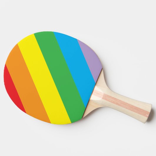 Rainbow Strip Ping Pong Paddle Tischtennis Schläger (Seitenansicht)