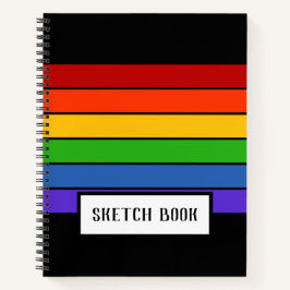 Rainbow Strip Sketch Sketchbook Schwarz Notizblock