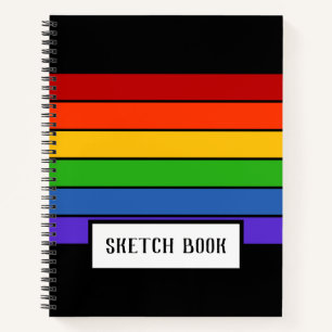 Rainbow Strip Sketch Sketchbook Schwarz Notizblock