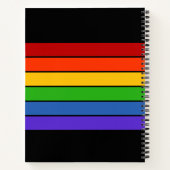 Rainbow Strip Sketch Sketchbook Schwarz Notizblock (Rückseite)