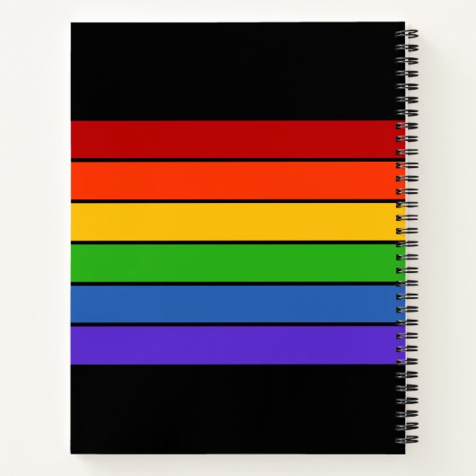 Rainbow Strip Sketch Sketchbook Schwarz Notizblock (Rückseite)