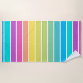 Rainbow Strip Strandtuch (Vorderseite)
