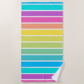 Rainbow Strip Strandtuch (Vorderseite)