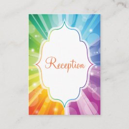 Rainbow Strip Sunburst Empfang Umschließkarte Begleitkarte