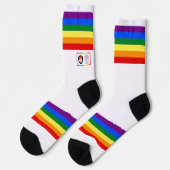 Rainbow Stripe AOSA AWSF Crew Socken (Linkes Detail)