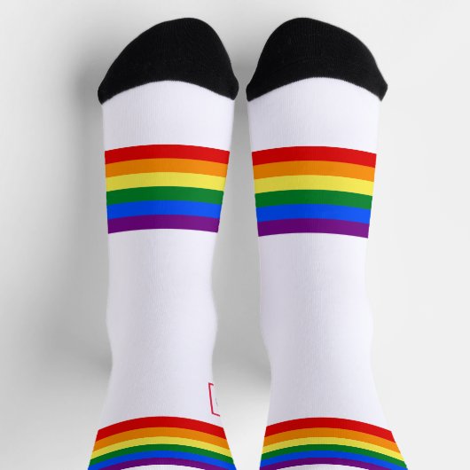 Rainbow Stripe AOSA AWSF Crew Socken (Oben)