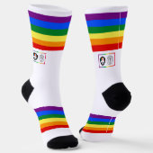 Rainbow Stripe AOSA AWSF Crew Socken (Gewinkelt)