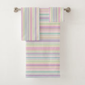 rainbow stripe background badhandtuch set (Insitu)