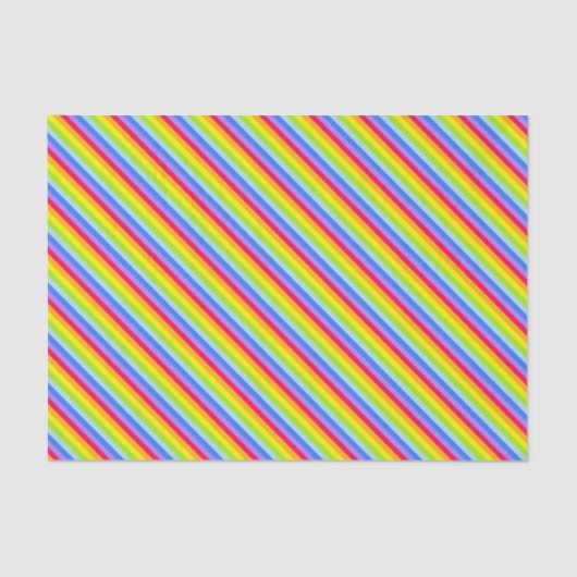 Rainbow stripe birthday occasion gift tissue paper seidenpapier (Vorderseite)