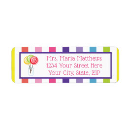Rainbow Stripe Candy Lollipop Fun Party