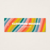 Rainbow Stripe Clothing Size Price Hangtag Card (Vorderseite)