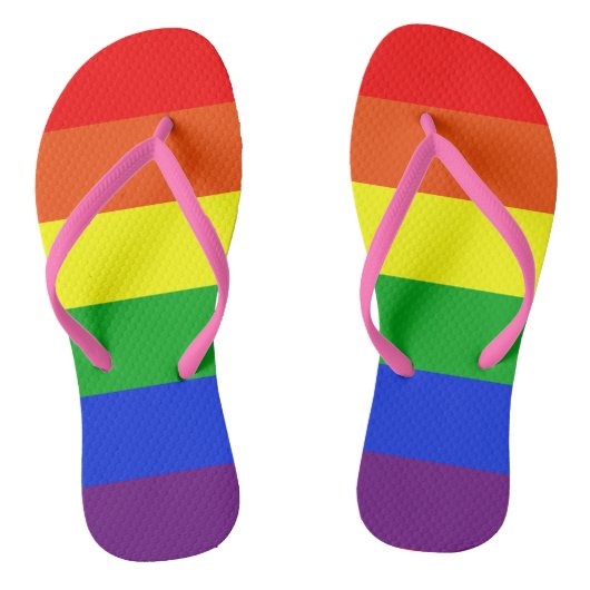 Rainbow Stripe flip Flops Badesandalen (Fußbett)