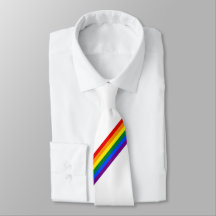 Rainbow Stripe Gay Pride Business Wedding Neck