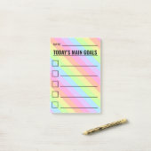 Rainbow Stripe, heute wichtigstes Ziel Post-it Klebezettel (Auf Schreibtisch)